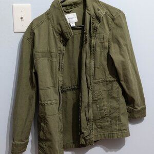 Old Navy green cargo jacket